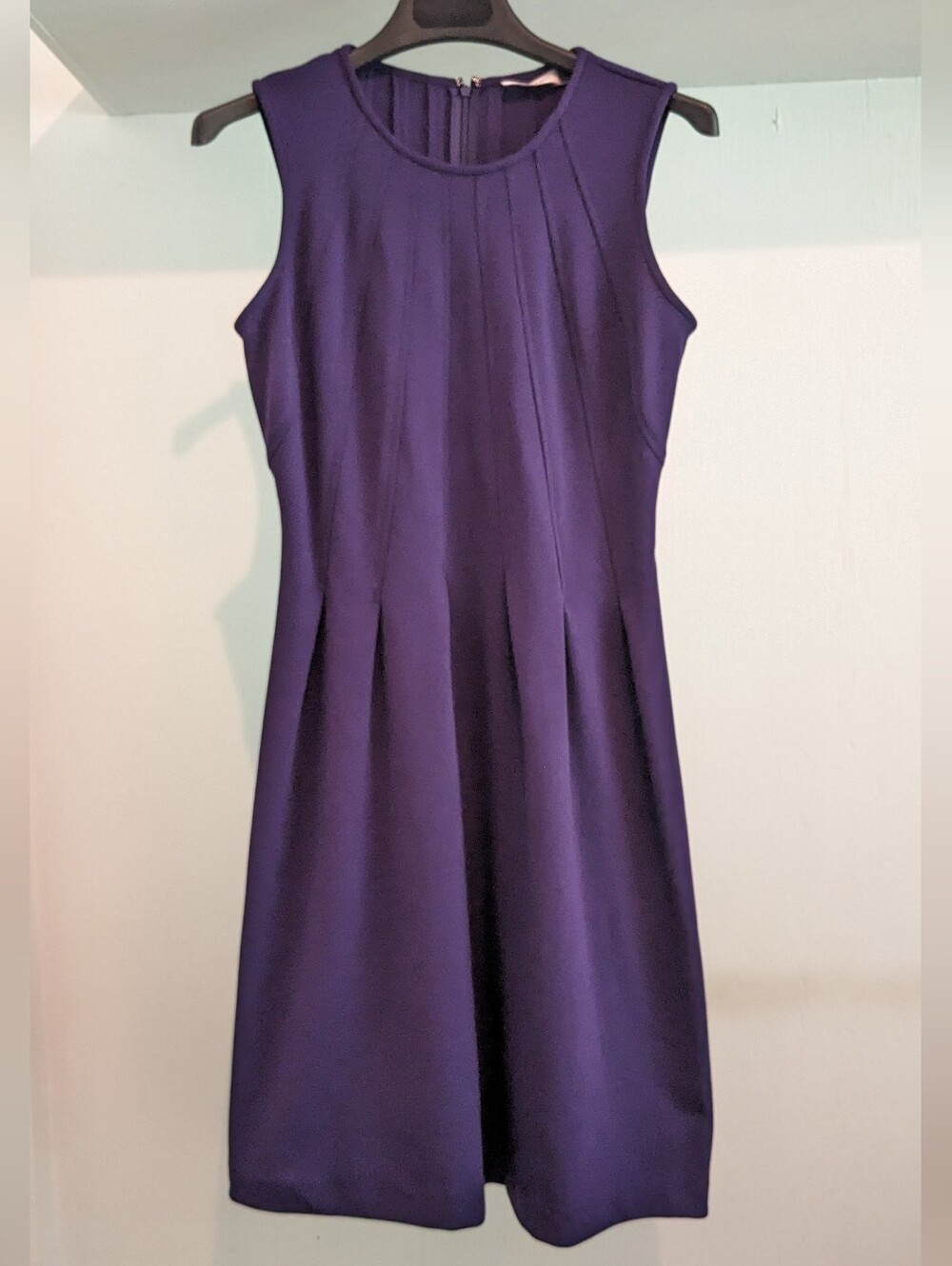 Calvin Klein Deep Purple Sleeveless Office Or Interview Dress